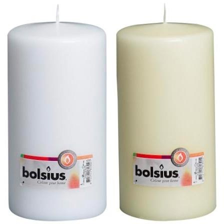 Bolsius - Euro Classic Pillar Candle 200 x 98mm - White or Ivory