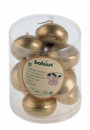 Bolsius Gold 5 Hour Floaters - GOLD