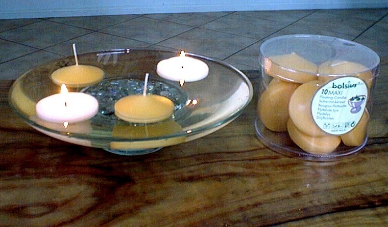 large floating candles