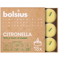 BOLSIUS - VEGAN CITRONELLA TEALIGHTS Pack 18