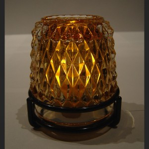 Dazzle Candle Lamp Gold with Black Ring Base