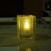 Clear Jewel glass mini block candle lamp