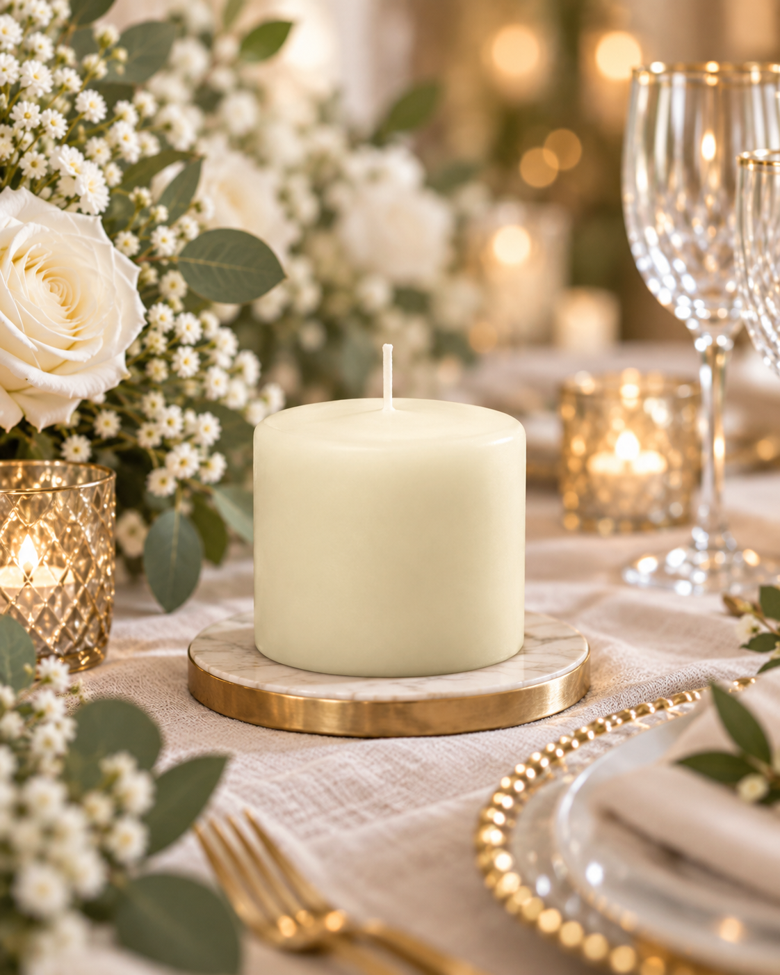 Cool Candles - Pillar 75mm (H) x 75mm (D) - Image 2