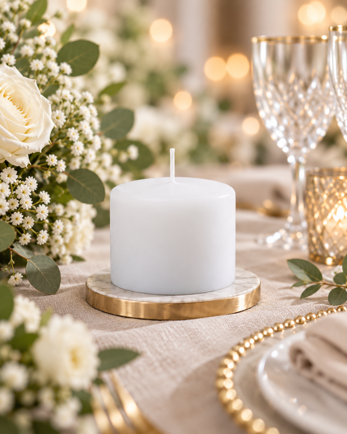 Cool Candles - Pillar 75mm (H) x 75mm (D) - Image 3