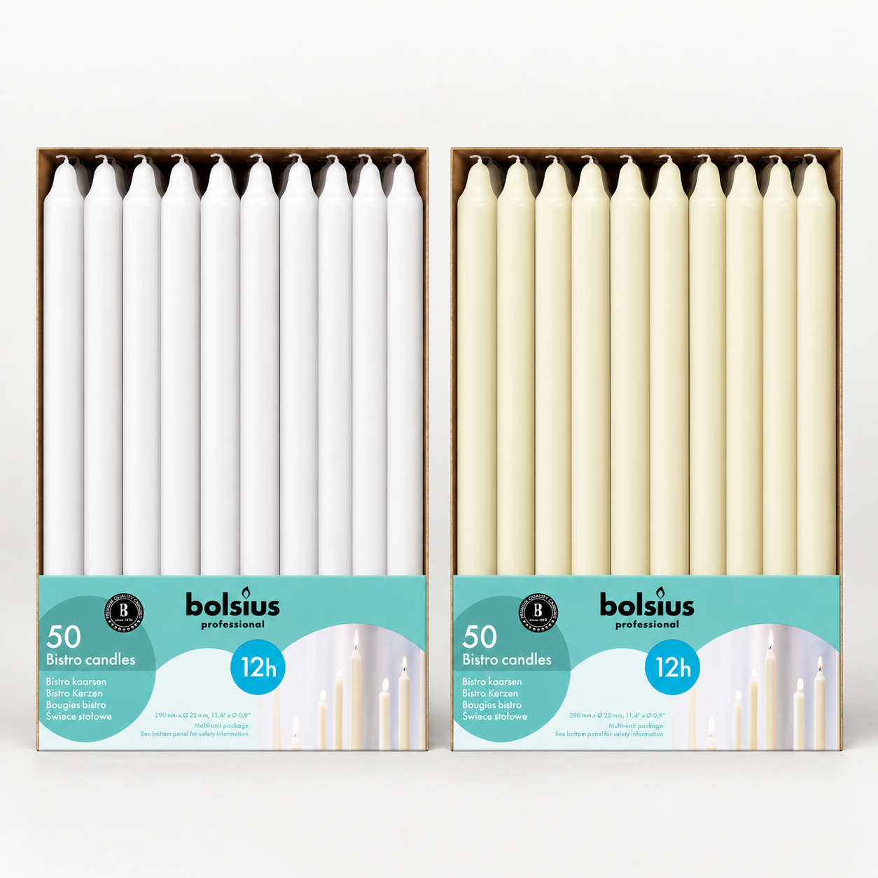 Bolsius - European Classic Table Candles - 292mm X 22mm
