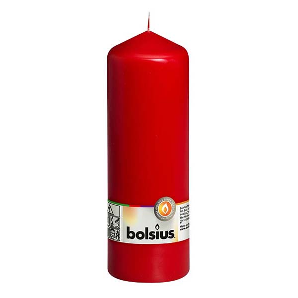 Bolsius - Euro Classic Pillar Candle 200 x 68mm - White, Ivory & Red - Image 4