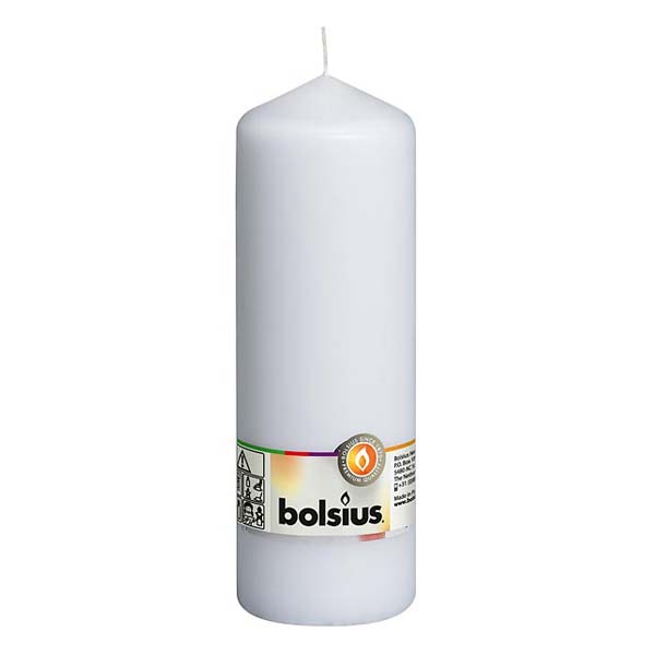 Bolsius - Euro Classic Pillar Candle 200 x 68mm - White, Ivory & Red - Image 3