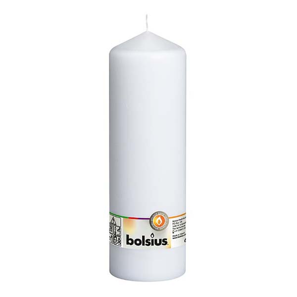 Bolsius - Euro Classic Pillar Candle 250 x 78mm - White & Ivory - Image 3