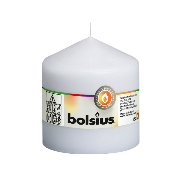 Bolsius - Euro Classic Pillar Candle 100 x 98mm - White or Ivory - Image 3