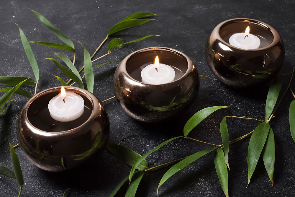 Meditation floating candles