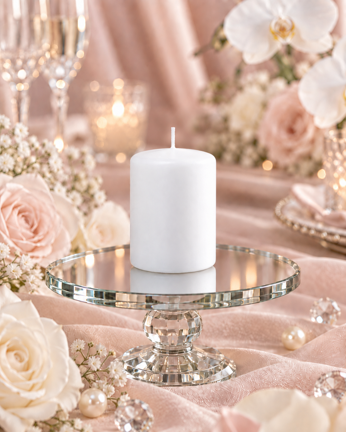 Cool Candles - Pillar - 80mm (H) x 60mm (D) - White