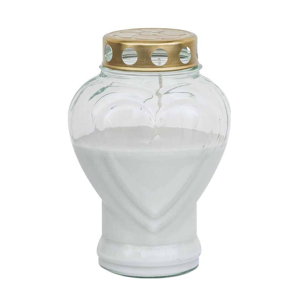 Gravelight Glass Heart White