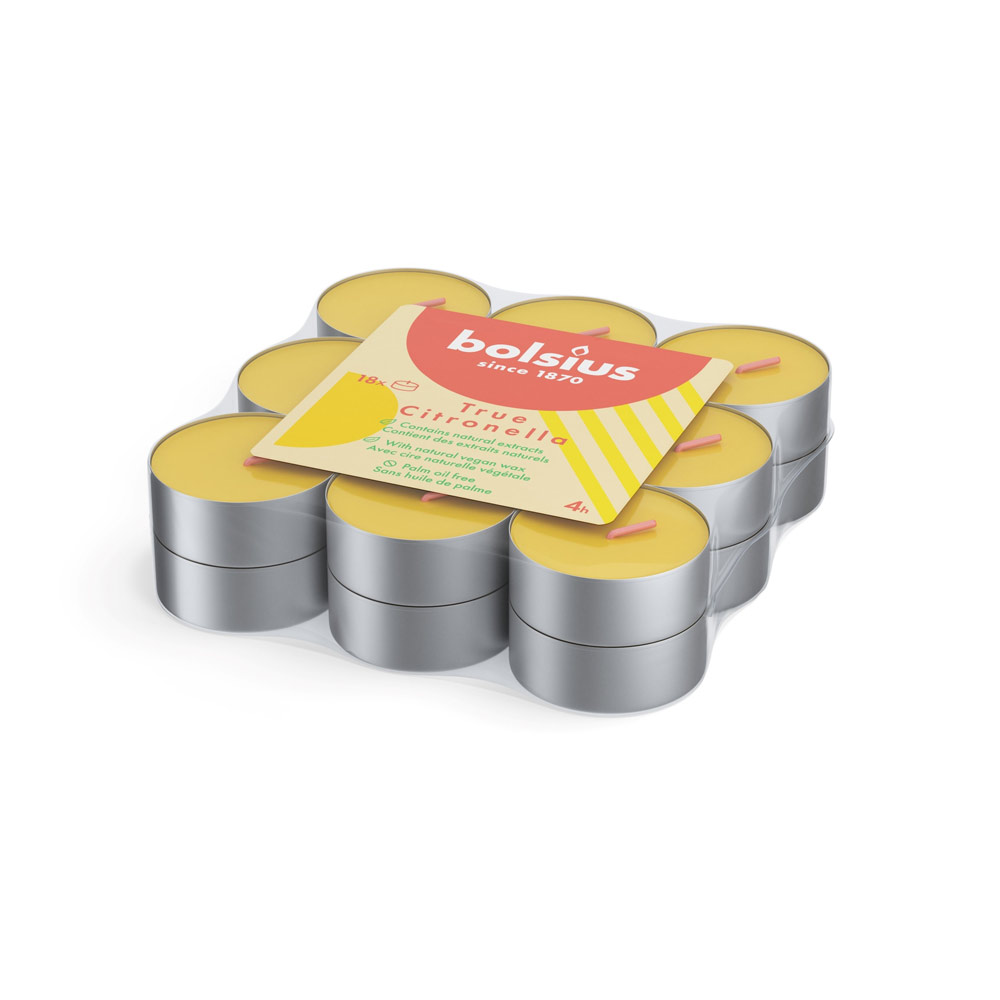 Euro Citronella Tea Lights 4 Hour (18 Pack)