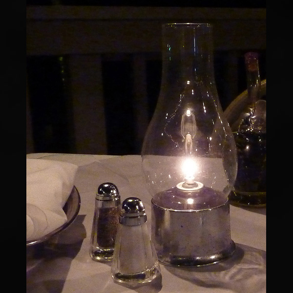 Hurricane Style Lamp with Satin Silver Base