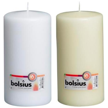 Bolsius - Euro Classic Pillar Candle 200 x 68mm - White, Ivory & Red