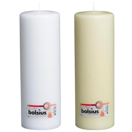 Bolsius - Euro Classic Pillar 300mm x 98mm - White & Ivory