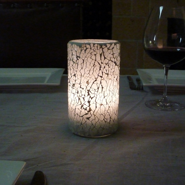Mini Mosaic Candle Lamp 15cm x 8cm