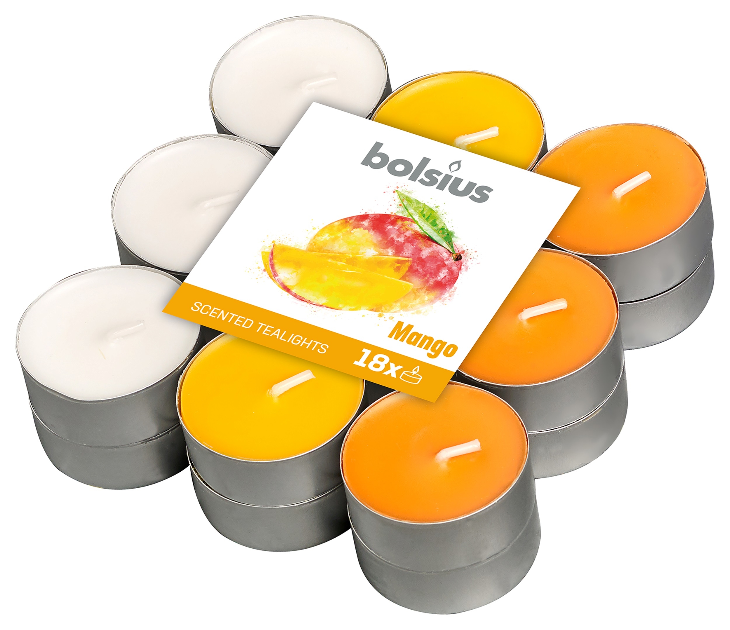 Bolsius - European Quality 4 Hr Scented Tealights - Pack 18 - 6 Fragrances