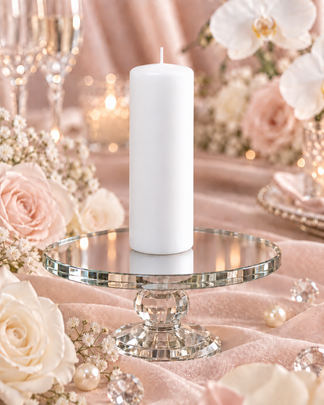 Cool Candles - Pillar - 150mm (H) x 60mm (D) - White
