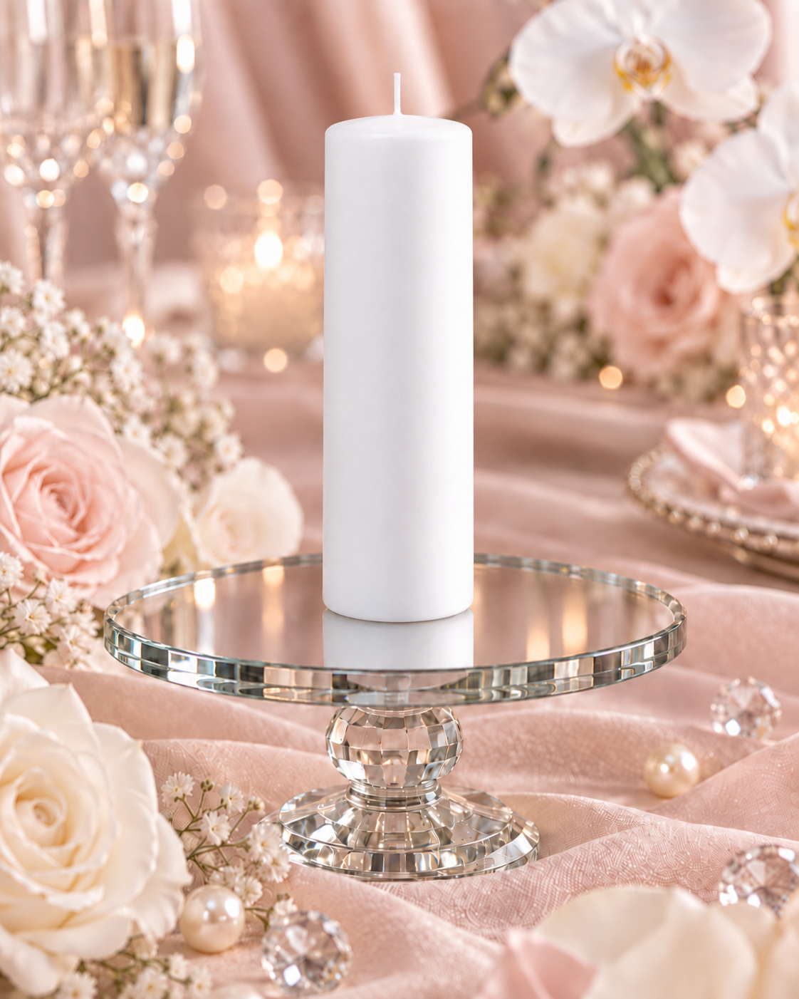 Cool Candles - Pillar - 200mm (H) x 60mm (D) White
