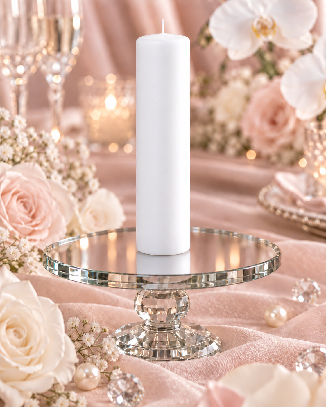 Cool Candles - Pillar - 250mm (H) x 60mm (D) - White