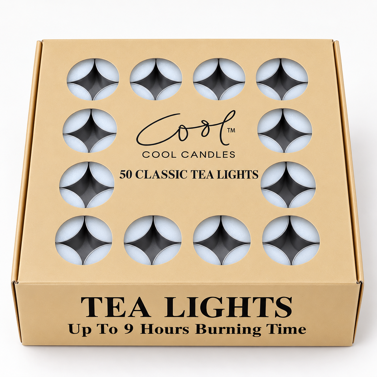 P856 - Pack 50 Classic Tea Lights +/- 9 hours